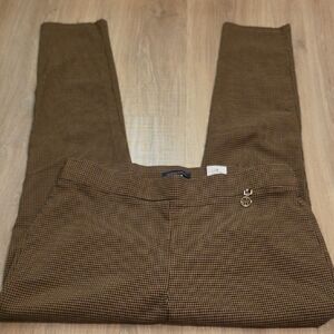 Tommy Hilfiger Women's Brown Houndstooth Trousers